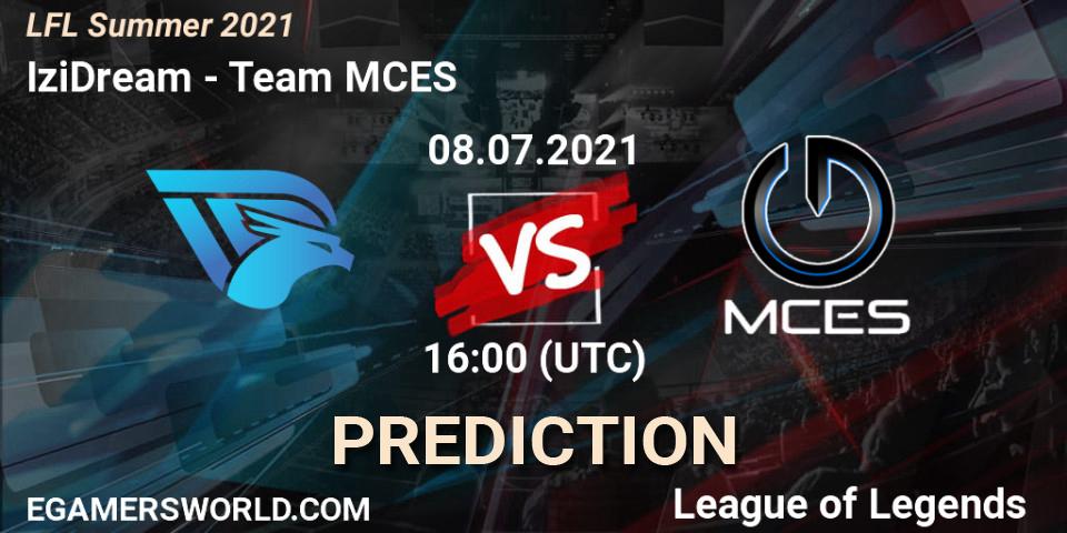 Prognoza IziDream - Team MCES. 08.07.2021 at 16:00, LoL, LFL Summer 2021