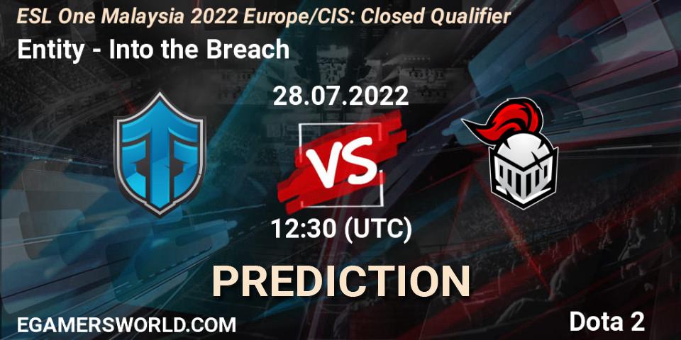 Prognoza Entity - Into the Breach. 28.07.2022 at 12:30, Dota 2, ESL One Malaysia 2022 Europe/CIS: Closed Qualifier