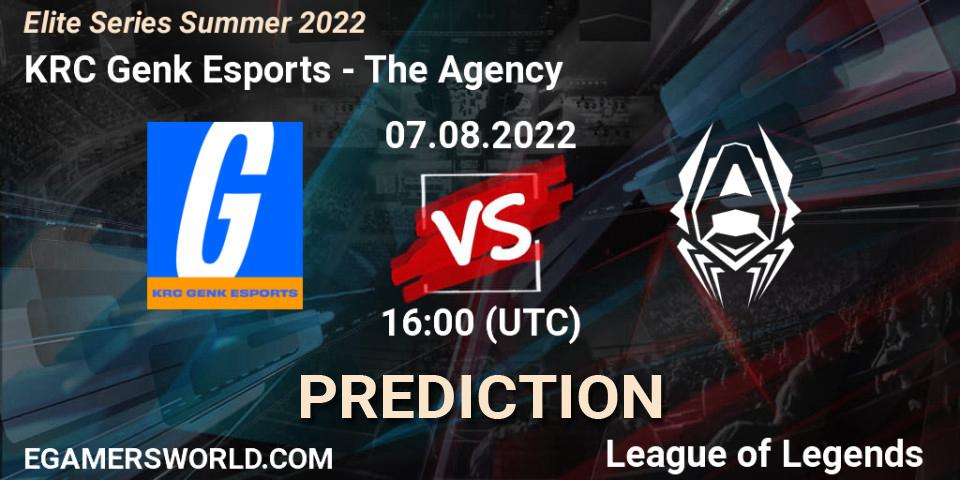 Prognoza KRC Genk Esports - The Agency. 07.08.22, LoL, Elite Series Summer 2022