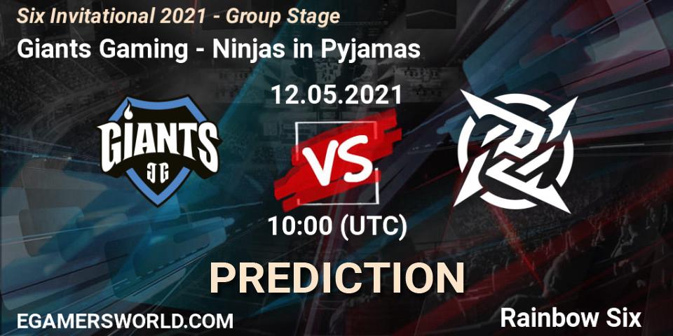 Prognoza Giants Gaming - Ninjas in Pyjamas. 12.05.21, Rainbow Six, Six Invitational 2021 - Group Stage