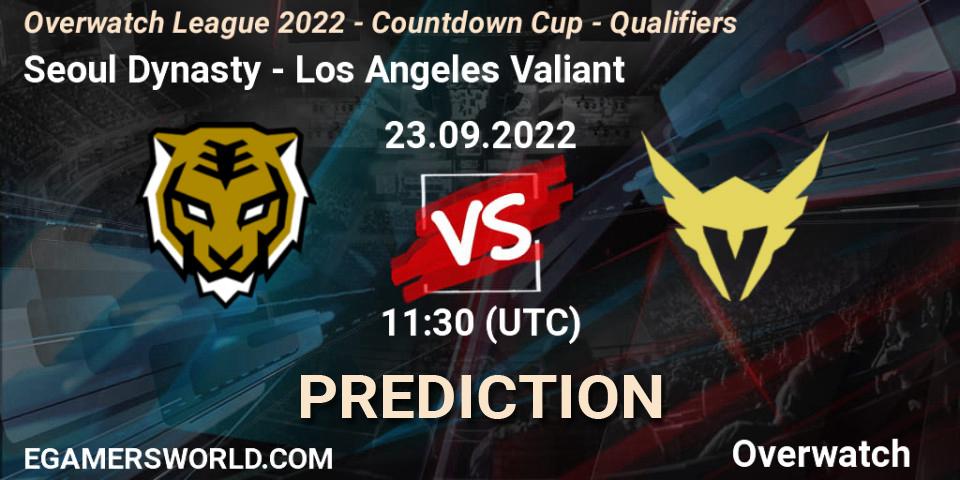 Prognoza Seoul Dynasty - Los Angeles Valiant. 23.09.2022 at 11:30, Overwatch, Overwatch League 2022 - Countdown Cup - Qualifiers