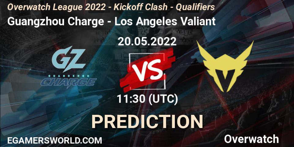 Prognoza Guangzhou Charge - Los Angeles Valiant. 20.05.2022 at 11:30, Overwatch, Overwatch League 2022 - Kickoff Clash - Qualifiers