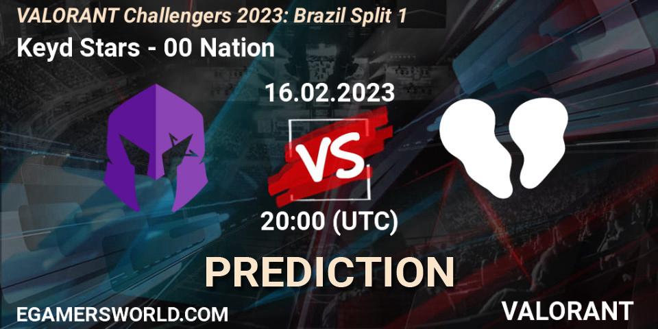 Prognoza Keyd Stars - 00 Nation. 20.02.2023 at 20:15, VALORANT, VALORANT Challengers 2023: Brazil Split 1