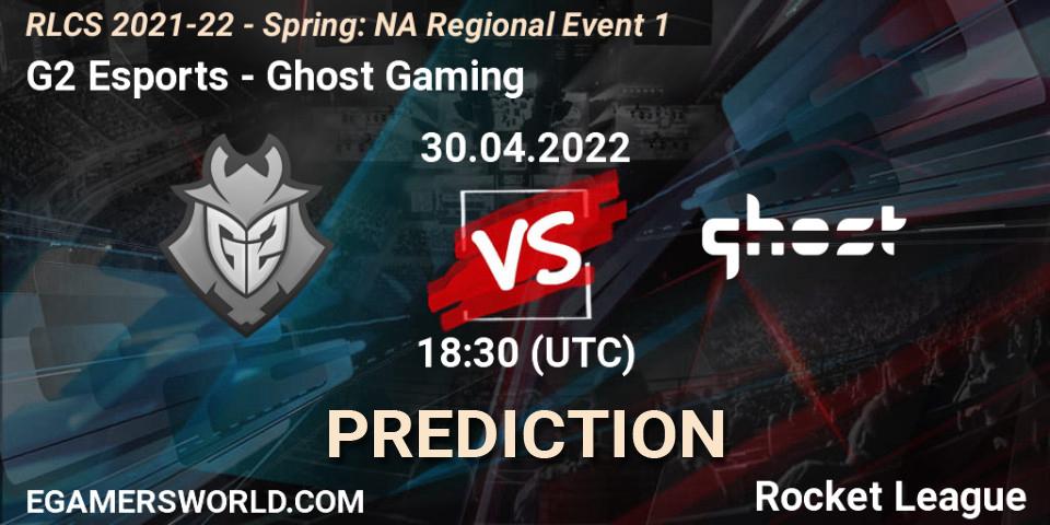 Prognoza G2 Esports - Ghost Gaming. 30.04.2022 at 18:30, Rocket League, RLCS 2021-22 - Spring: NA Regional Event 1