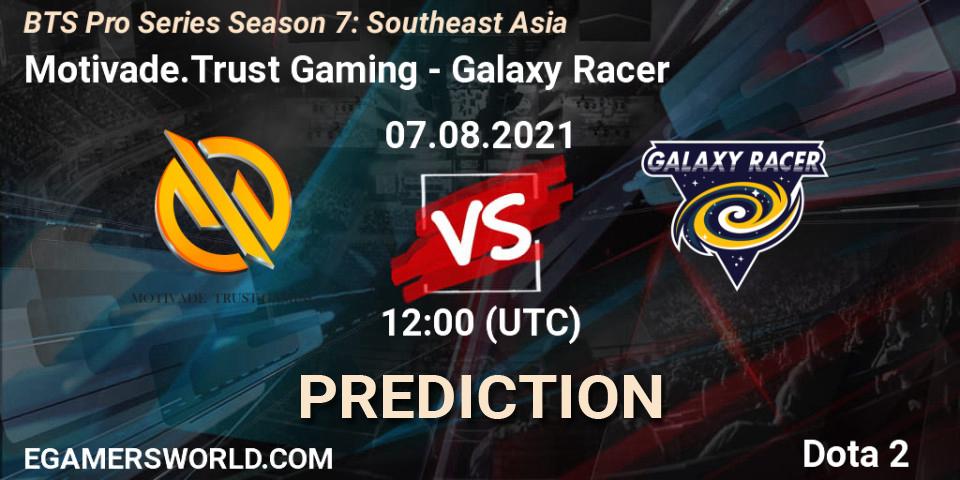 Prognoza Motivade.Trust Gaming - Galaxy Racer. 07.08.2021 at 11:53, Dota 2, BTS Pro Series Season 7: Southeast Asia