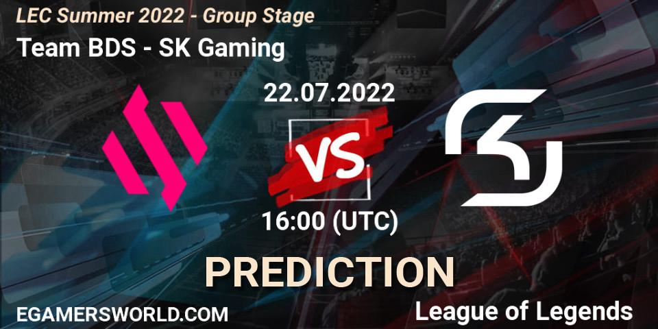 Prognoza Team BDS - SK Gaming. 22.07.2022 at 16:00, LoL, LEC Summer 2022 - Group Stage