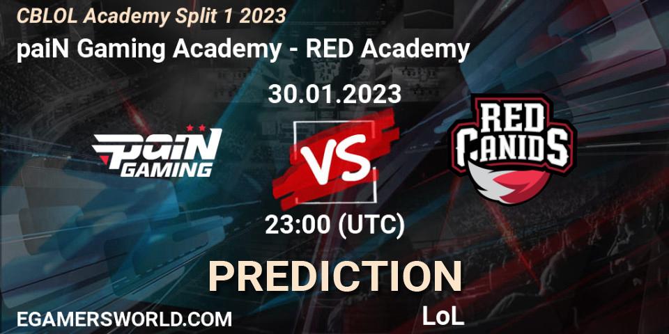 Prognoza paiN Gaming Academy - RED Academy. 30.01.23, LoL, CBLOL Academy Split 1 2023