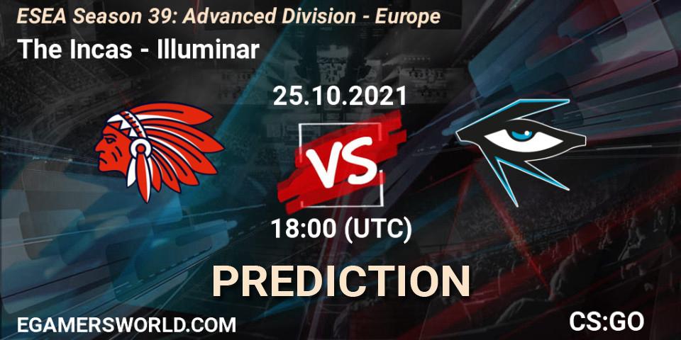 Prognoza The Incas - Illuminar. 25.10.2021 at 18:00, Counter-Strike (CS2), ESEA Season 39: Advanced Division - Europe