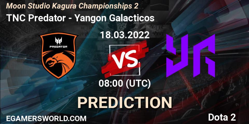 Prognoza TNC Predator - Yangon Galacticos. 18.03.2022 at 08:17, Dota 2, Moon Studio Kagura Championships 2