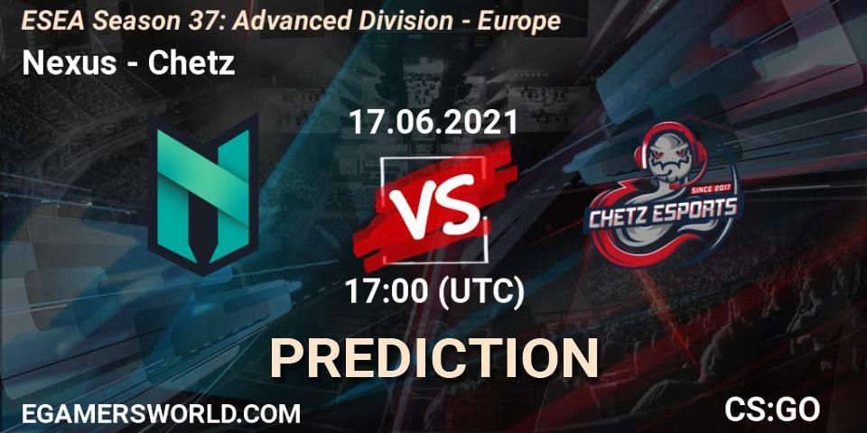 Prognoza Nexus - Chetz. 17.06.21, CS2 (CS:GO), ESEA Season 37: Advanced Division - Europe