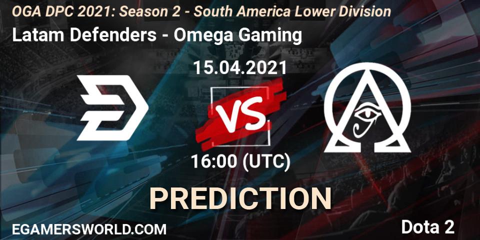 Prognoza Latam Defenders - Omega Gaming. 15.04.2021 at 16:01, Dota 2, OGA DPC 2021: Season 2 - South America Lower Division 