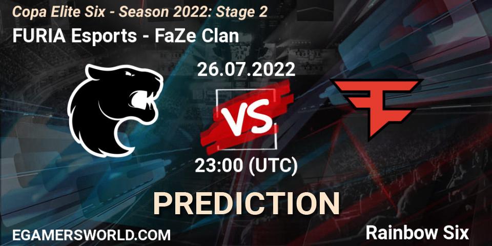 Prognoza FURIA Esports - FaZe Clan. 26.07.2022 at 23:00, Rainbow Six, Copa Elite Six - Season 2022: Stage 2
