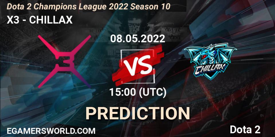 Prognoza X3 - CHILLAX. 08.05.2022 at 15:00, Dota 2, Dota 2 Champions League 2022 Season 10 