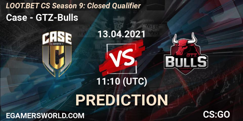 Prognoza Case - GTZ-Bulls. 13.04.21, CS2 (CS:GO), LOOT.BET CS Season 9: Closed Qualifier