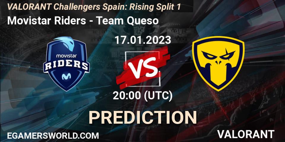 Prognoza Movistar Riders - Team Queso. 17.01.2023 at 20:45, VALORANT, VALORANT Challengers 2023 Spain: Rising Split 1