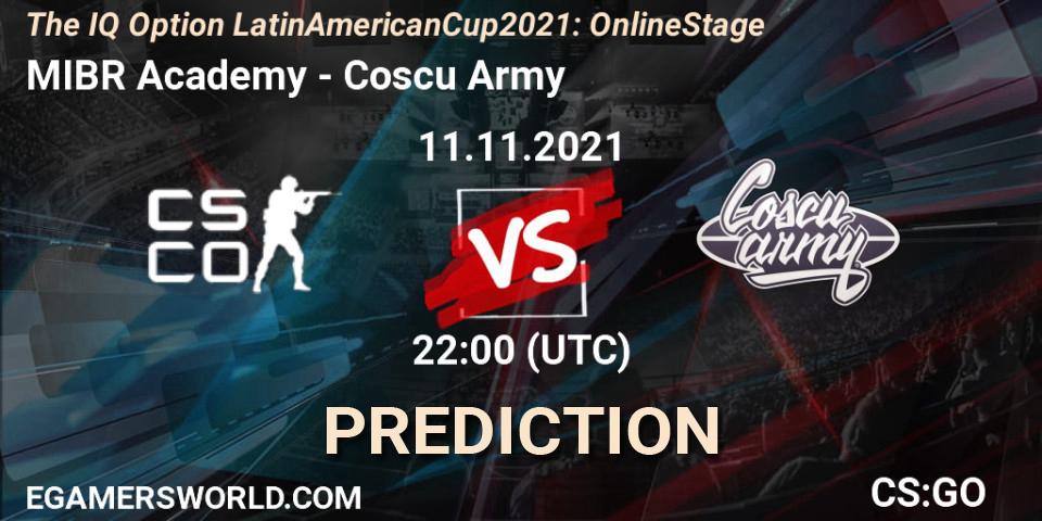 Prognoza MIBR Academy - Coscu Army. 11.11.21, CS2 (CS:GO), The IQ Option Latin American Cup 2021: Online Stage
