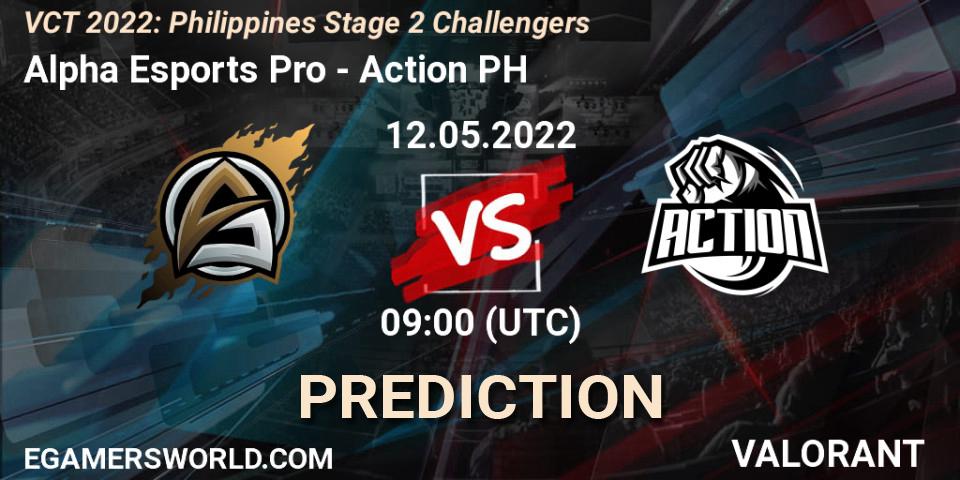 Prognoza Alpha Esports Pro - Action PH. 12.05.2022 at 09:45, VALORANT, VCT 2022: Philippines Stage 2 Challengers