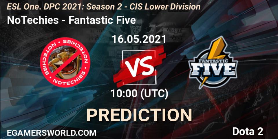 Prognoza NoTechies - Fantastic Five. 16.05.2021 at 09:57, Dota 2, ESL One. DPC 2021: Season 2 - CIS Lower Division