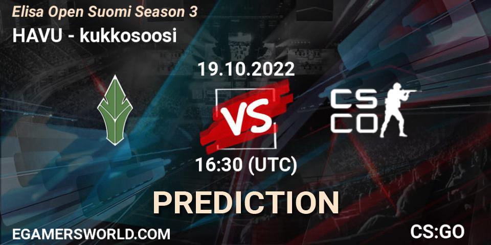 Prognoza HAVU - kukkosoosi. 19.10.2022 at 16:30, Counter-Strike (CS2), Elisa Open Suomi Season 3