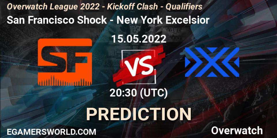 Prognoza San Francisco Shock - New York Excelsior. 15.05.22, Overwatch, Overwatch League 2022 - Kickoff Clash - Qualifiers