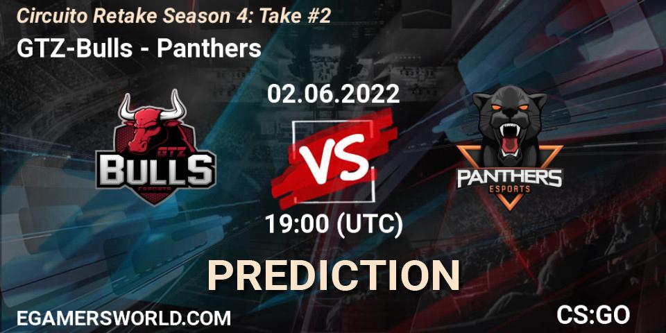 Prognoza GTZ-Bulls - Panthers. 02.06.2022 at 19:00, Counter-Strike (CS2), Circuito Retake Season 4: Take #2