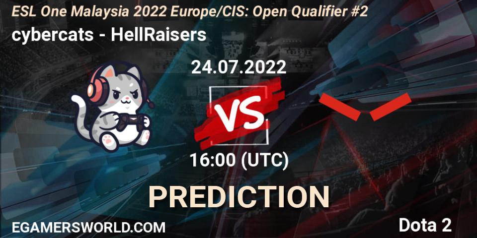 Prognoza cybercats - HellRaisers. 24.07.2022 at 16:09, Dota 2, ESL One Malaysia 2022 Europe/CIS: Open Qualifier #2