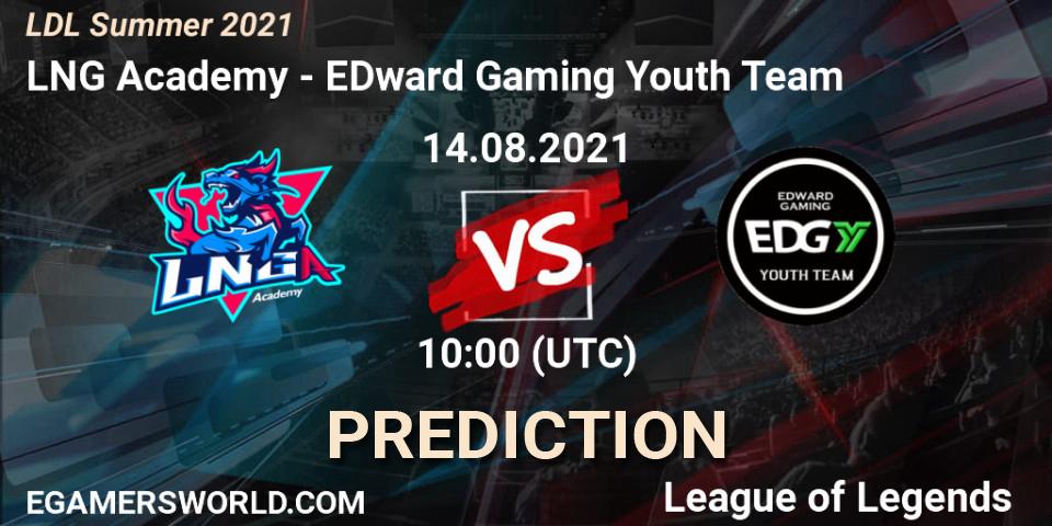 Prognoza LNG Academy - EDward Gaming Youth Team. 14.08.2021 at 11:25, LoL, LDL Summer 2021
