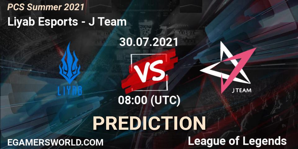 Prognoza Liyab Esports - J Team. 30.07.2021 at 08:00, LoL, PCS Summer 2021