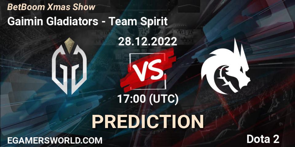 Prognoza Gaimin Gladiators - Team Spirit. 28.12.22, Dota 2, BetBoom Xmas Show