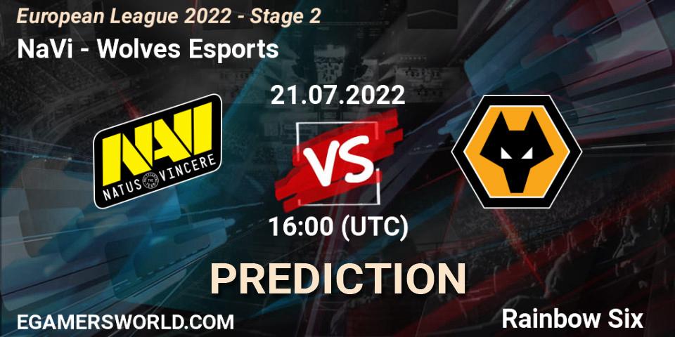Prognoza NaVi - Wolves Esports. 21.07.2022 at 18:00, Rainbow Six, European League 2022 - Stage 2
