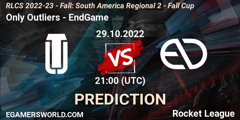Prognoza Only Outliers - EndGame. 29.10.2022 at 21:00, Rocket League, RLCS 2022-23 - Fall: South America Regional 2 - Fall Cup