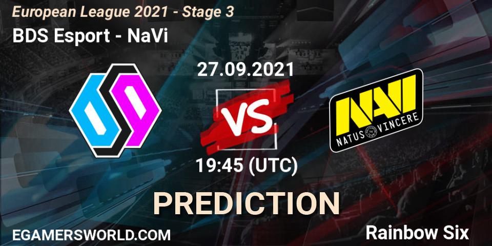 Prognoza BDS Esport - NaVi. 27.09.21, Rainbow Six, European League 2021 - Stage 3