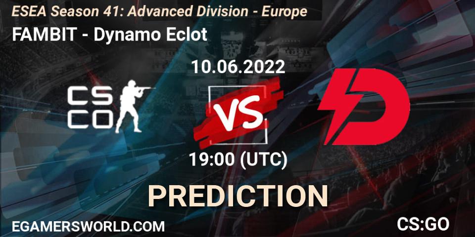Prognoza FAMBIT - Dynamo Eclot. 10.06.2022 at 19:00, Counter-Strike (CS2), ESEA Season 41: Advanced Division - Europe