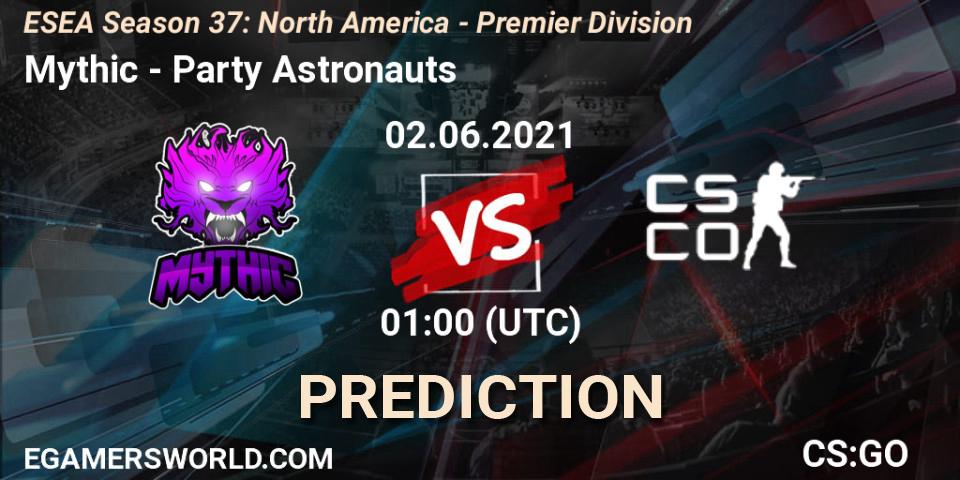 Prognoza Mythic - Party Astronauts. 02.06.2021 at 01:00, Counter-Strike (CS2), ESEA Season 37: North America - Premier Division