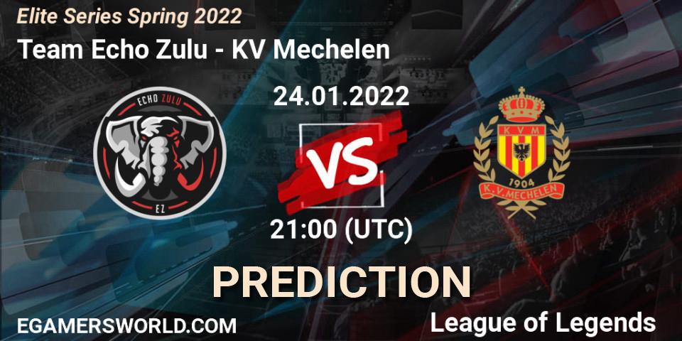 Prognoza Team Echo Zulu - KV Mechelen. 24.01.2022 at 21:00, LoL, Elite Series Spring 2022