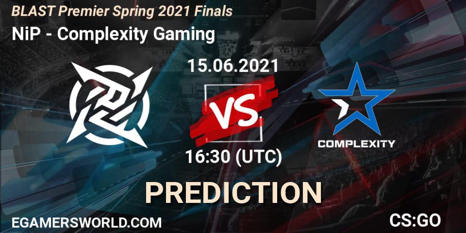 Prognoza NiP - Complexity Gaming. 15.06.2021 at 17:05, Counter-Strike (CS2), BLAST Premier Spring 2021 Finals
