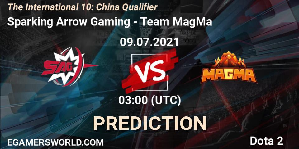Prognoza Sparking Arrow Gaming - Team MagMa. 09.07.2021 at 03:01, Dota 2, The International 10: China Qualifier