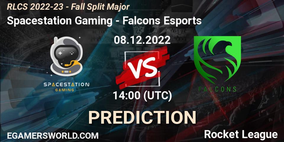 Prognoza Spacestation Gaming - Falcons Esports. 08.12.2022 at 14:15, Rocket League, RLCS 2022-23 - Fall Split Major