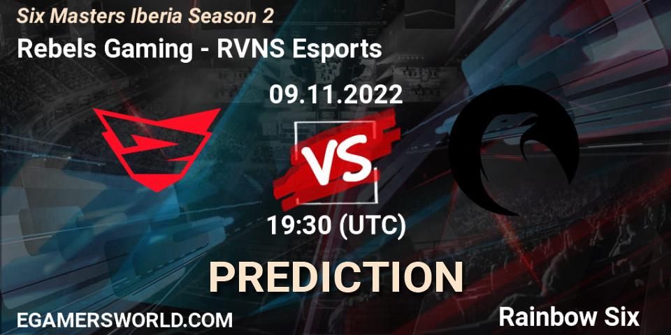 Prognoza Rebels Gaming - RVNS Esports. 09.11.2022 at 19:30, Rainbow Six, Six Masters Iberia Season 2