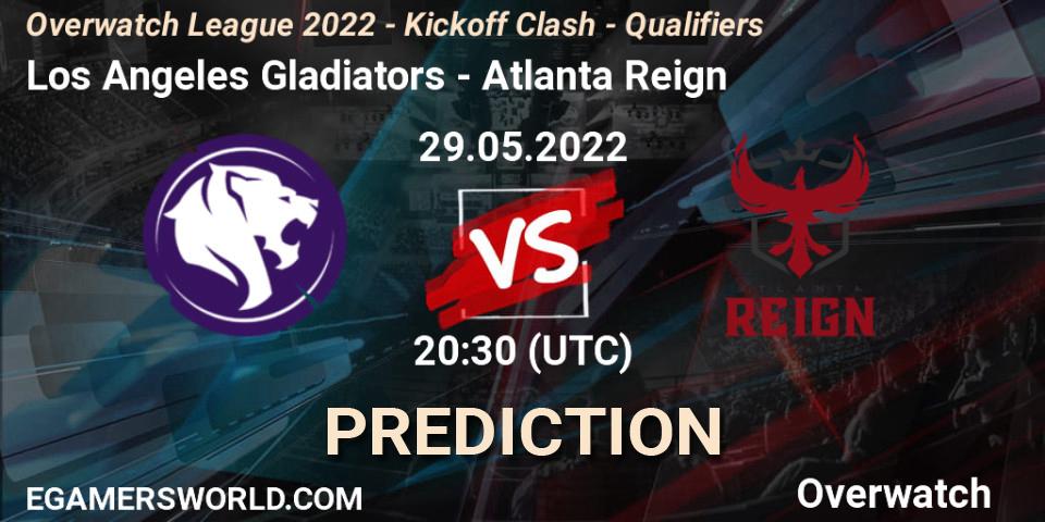 Prognoza Los Angeles Gladiators - Atlanta Reign. 29.05.2022 at 20:10, Overwatch, Overwatch League 2022 - Kickoff Clash - Qualifiers