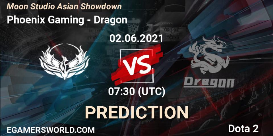 Prognoza Phoenix Gaming - Dragon. 02.06.2021 at 07:56, Dota 2, Moon Studio Asian Showdown