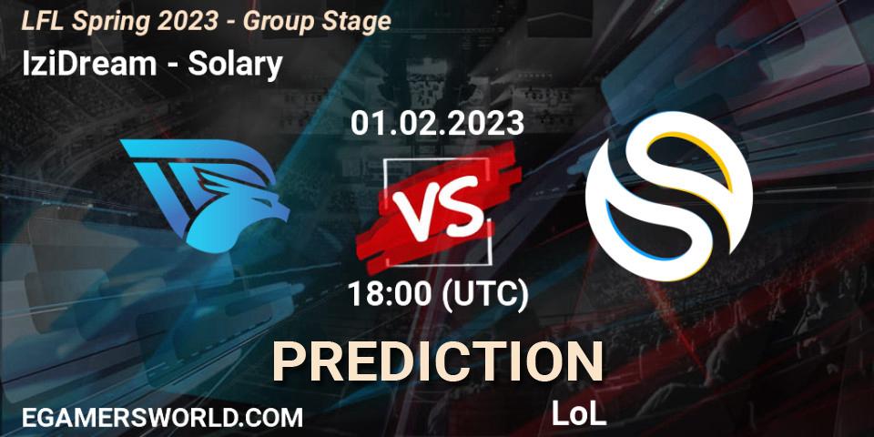 Prognoza IziDream - Solary. 01.02.23, LoL, LFL Spring 2023 - Group Stage