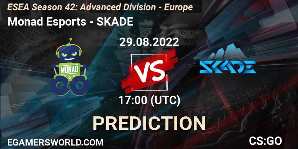 Prognoza Monad Esports - SKADE. 02.09.2022 at 15:00, Counter-Strike (CS2), ESEA Season 42: Advanced Division - Europe