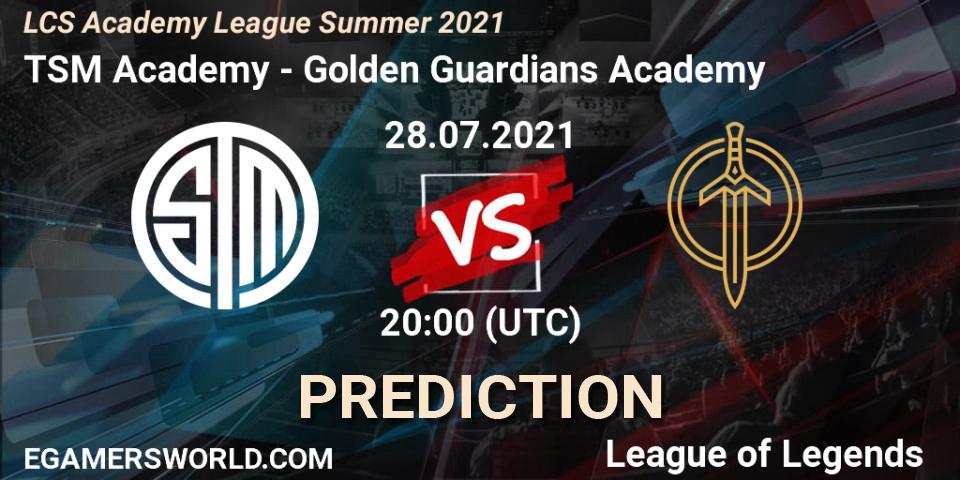 Prognoza TSM Academy - Golden Guardians Academy. 28.07.2021 at 20:00, LoL, LCS Academy League Summer 2021