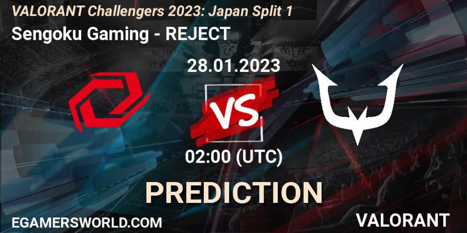 Prognoza Sengoku Gaming - REJECT. 28.01.2023 at 02:00, VALORANT, VALORANT Challengers 2023: Japan Split 1