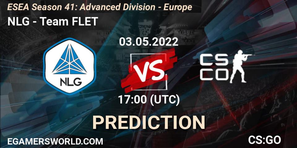 Prognoza NLG - Team FLET. 03.05.2022 at 17:00, Counter-Strike (CS2), ESEA Season 41: Advanced Division - Europe