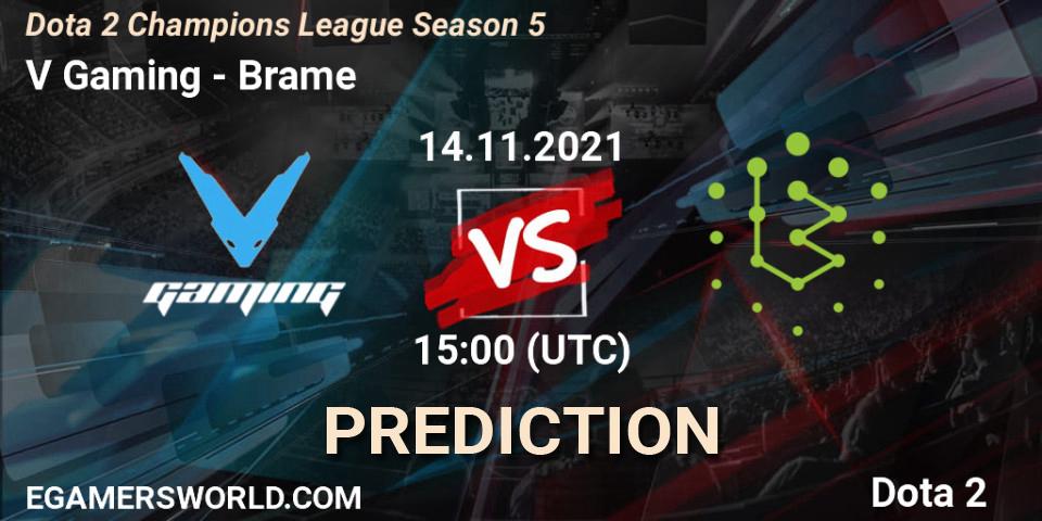 Prognoza V Gaming - Brame. 14.11.2021 at 15:14, Dota 2, Dota 2 Champions League 2021 Season 5