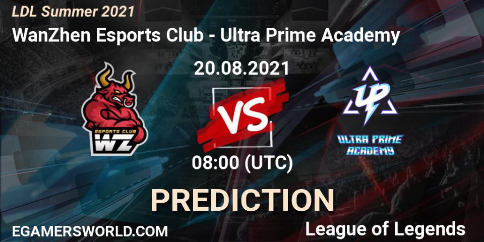 Prognoza WanZhen Esports Club - Ultra Prime Academy. 20.08.2021 at 08:10, LoL, LDL Summer 2021