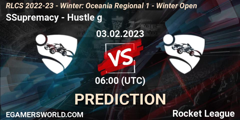 Prognoza SSupremacy - Hustle g. 03.02.2023 at 06:00, Rocket League, RLCS 2022-23 - Winter: Oceania Regional 1 - Winter Open