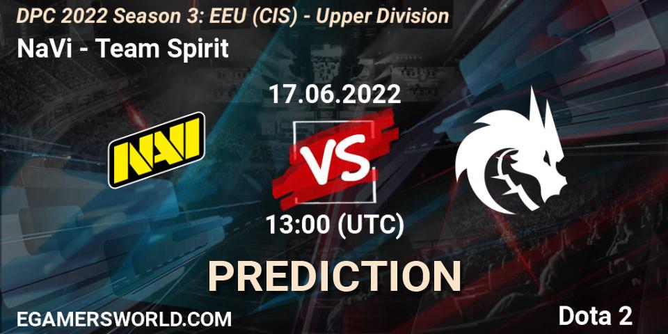 Prognoza NaVi - Team Spirit. 17.06.22, Dota 2, DPC EEU (CIS) 2021/2022 Tour 3: Division I